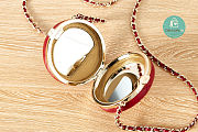 Chanel Clutch With Chain Lambskin, enamel & gold-tone metal Red/White - 2