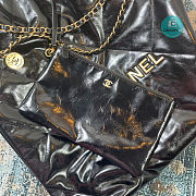 CHANEL 22 LARGE HANDBAG Shiny Calfskin & Gold-Tone Metal Black 45x9x50cm - 4