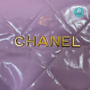 CHANEL 22 LARGE HANDBAG Shiny Calfskin & Gold-Tone Metal Purple 45x9x50cm - 4