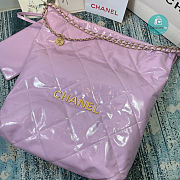 CHANEL 22 LARGE HANDBAG Shiny Calfskin & Gold-Tone Metal Purple 45x9x50cm - 2