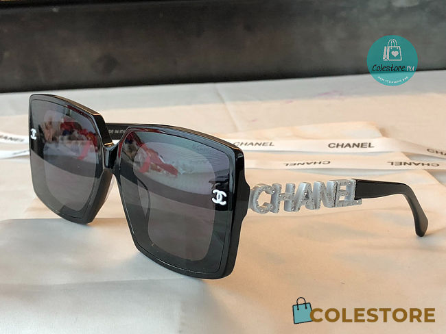 Chanel Black/White Sunglasses - 1