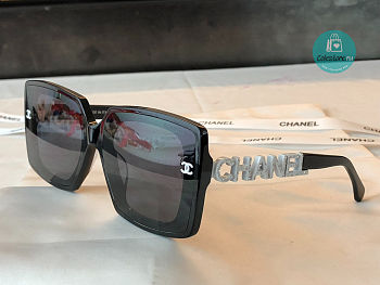 Chanel Black/White Sunglasses