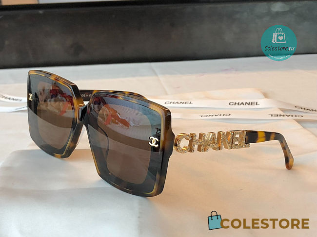 Chanel Black/Brown Sunglasses - 1
