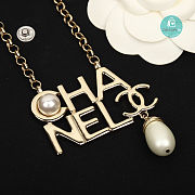 Chanel Gold Necklace Pearl - 5