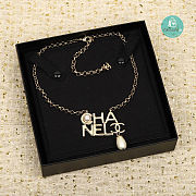 Chanel Gold Necklace Pearl - 2