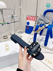 DIOR Evolution Slipper Black Rubber With Embossed Macrocannage Size 35-40cm - 4