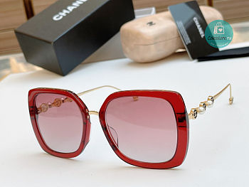 Chanel Red Pearl Sunglasses 
