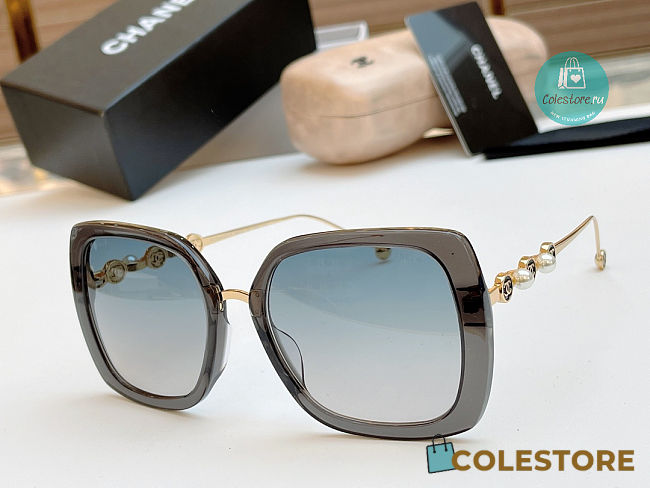 Chanel Grey Pearl Sunglasses  - 1