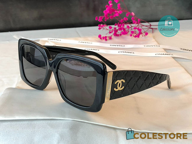 Chanel 5019 Quilted CC Black Sunglasses  - 1