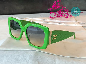 Chanel 5019 Quilted CC Green Sunglasses 