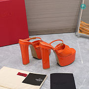 Valentino Garavani Tan-Go 155 Patent-Leather Platform Heels Orange 155mm - 3