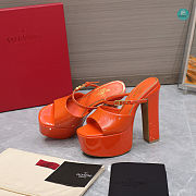 Valentino Garavani Tan-Go 155 Patent-Leather Platform Heels Orange 155mm - 2