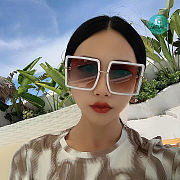 Chanel Square White Sunglasses  - 1