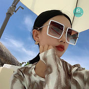 Chanel Square White Sunglasses  - 2