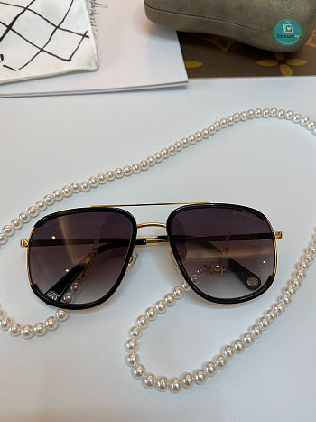 Chanel Black/Gold Sunglasses 