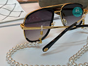 Chanel Black/Gold Sunglasses  - 5