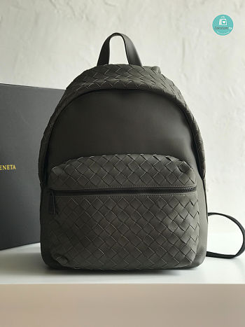 Bottega Veneta Intrecciato Leather Backpack Black Size 41x28.5x16cm