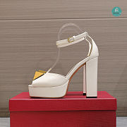 Valentino Garavani Off-White One Stud 120 Heeled Sandals Size 35-42cm - 2