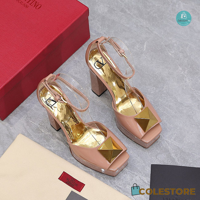 Valentino Garavani Beige One Stud 120 Heeled Sandals Size 35-42cm - 1