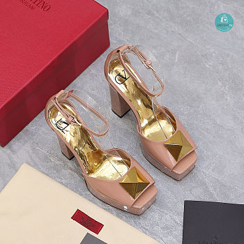 Valentino Garavani Beige One Stud 120 Heeled Sandals Size 35-42cm