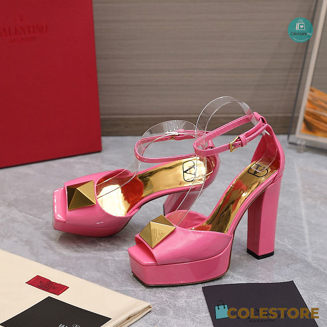 Valentino Garavani Pink One Stud 120 Heeled Sandals Size 35-42cm - 1