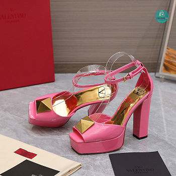 Valentino Garavani Pink One Stud 120 Heeled Sandals Size 35-42cm