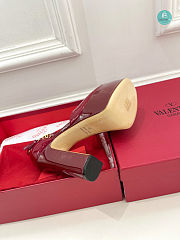 Valentino Garavani Tan-Go Patent Leather Platform Pumps Red Size 35-42cm - 3