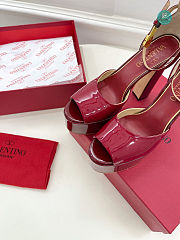 Valentino Garavani Tan-Go Patent Leather Platform Pumps Red Size 35-42cm - 4