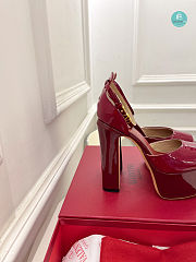 Valentino Garavani Tan-Go Patent Leather Platform Pumps Red Size 35-42cm - 6