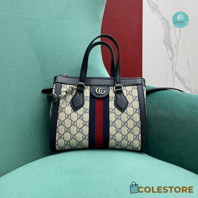 Gucci Ophidia Small GG Tote Bag 547551 Black Size 24x20x1.5cm - 1