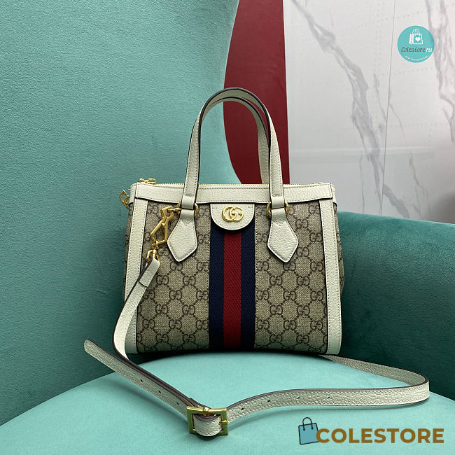 Gucci Ophidia Small GG Tote Bag 547551 White Size 24x20x1.5cm - 1