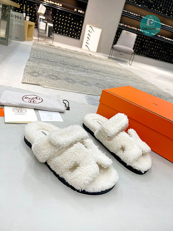 Hermes Cyprus Sandals White Size 35-45cm