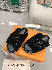  Louis Vuitton Paseo Flat Comfort Slipper Black Size 35-40cm - 2