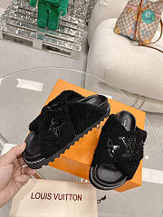  Louis Vuitton Paseo Flat Comfort Slipper Black Size 35-40cm - 3