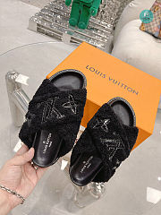  Louis Vuitton Paseo Flat Comfort Slipper Black Size 35-40cm - 4