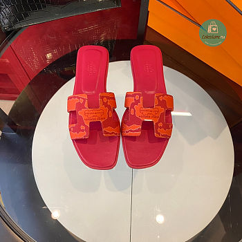 Hermes Slipper Pink/Orange Size 35-40cm