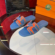 Hermes Slipper Blue/Orange Size 35-40cm - 6