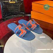 Hermes Slipper Blue/Orange Size 35-40cm - 5