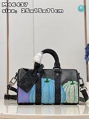Louis VuittonxYayoi Kusama Keepall Size 25x15x11cm - 3