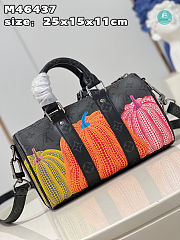 Louis VuittonxYayoi Kusama Keepall Size 25x15x11cm - 2