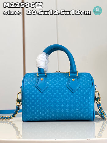 Louis Vuitton Speedy Bandoulière 20 Blue Size 20.5x13.5x12cm