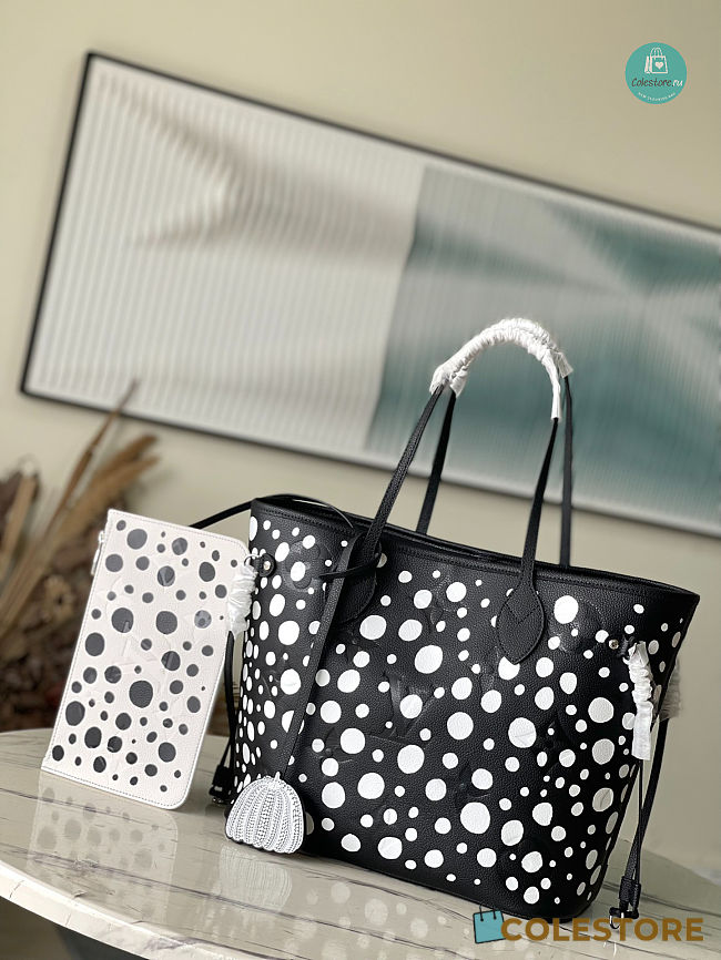 Louis Vuiton x YK Neverfull MM Black Size 31x28x14cm - 1