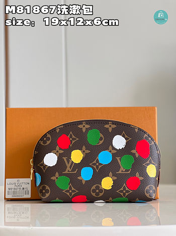 Louis Vuitton x YK Cosmetic Pouch Size 19x12x6cm
