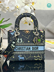 Dior D-Lite Small Book Tote Zodiac Black Size 24 x 20 x 11cm - 1