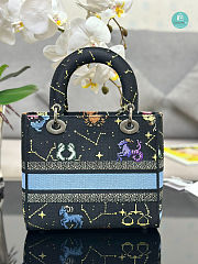 Dior D-Lite Small Book Tote Zodiac Black Size 24 x 20 x 11cm - 4
