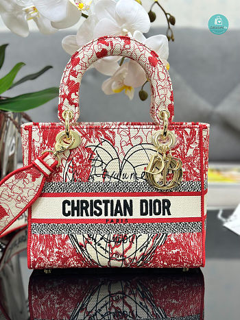 Dior Lady D-Lite D-Royaume d'Amour Size 24 x 20 x 11cm