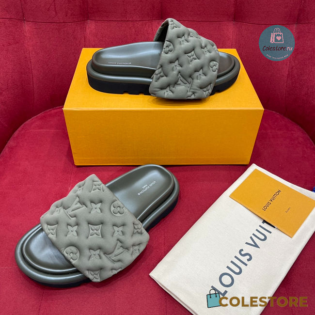 Louis Vuitton Pool Pillow Comfort Slipper Grey Size 35-40cm - 1