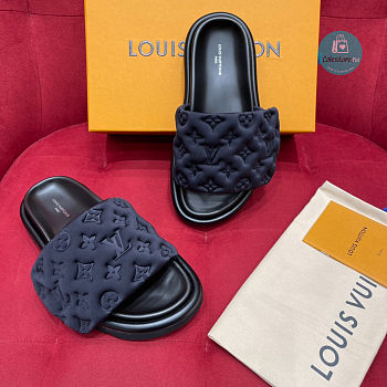 Louis Vuitton Pool Pillow Comfort Slipper Blue Size 35-40cm