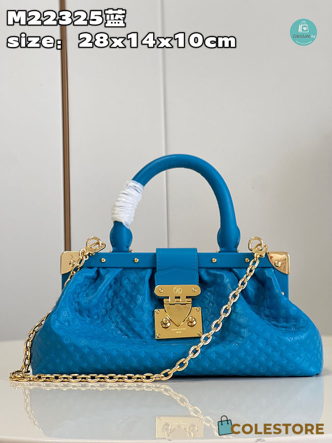  Louis Vuitton Monogram Clutch Blue Size 28x14x10cm - 1