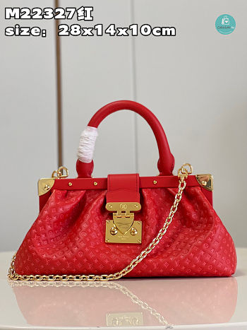  Louis Vuitton Monogram Clutch Red Size 28x14x10cm